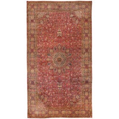 Extremely Finely Woven Antique Lavar Kerman Carpet