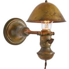 Antique Cast Bronze Ships Gimbal Lamp by Dale, circa 1900