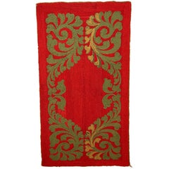 Tapis à capuche primitif américain ancien fait à la main, années 1920, 1B182