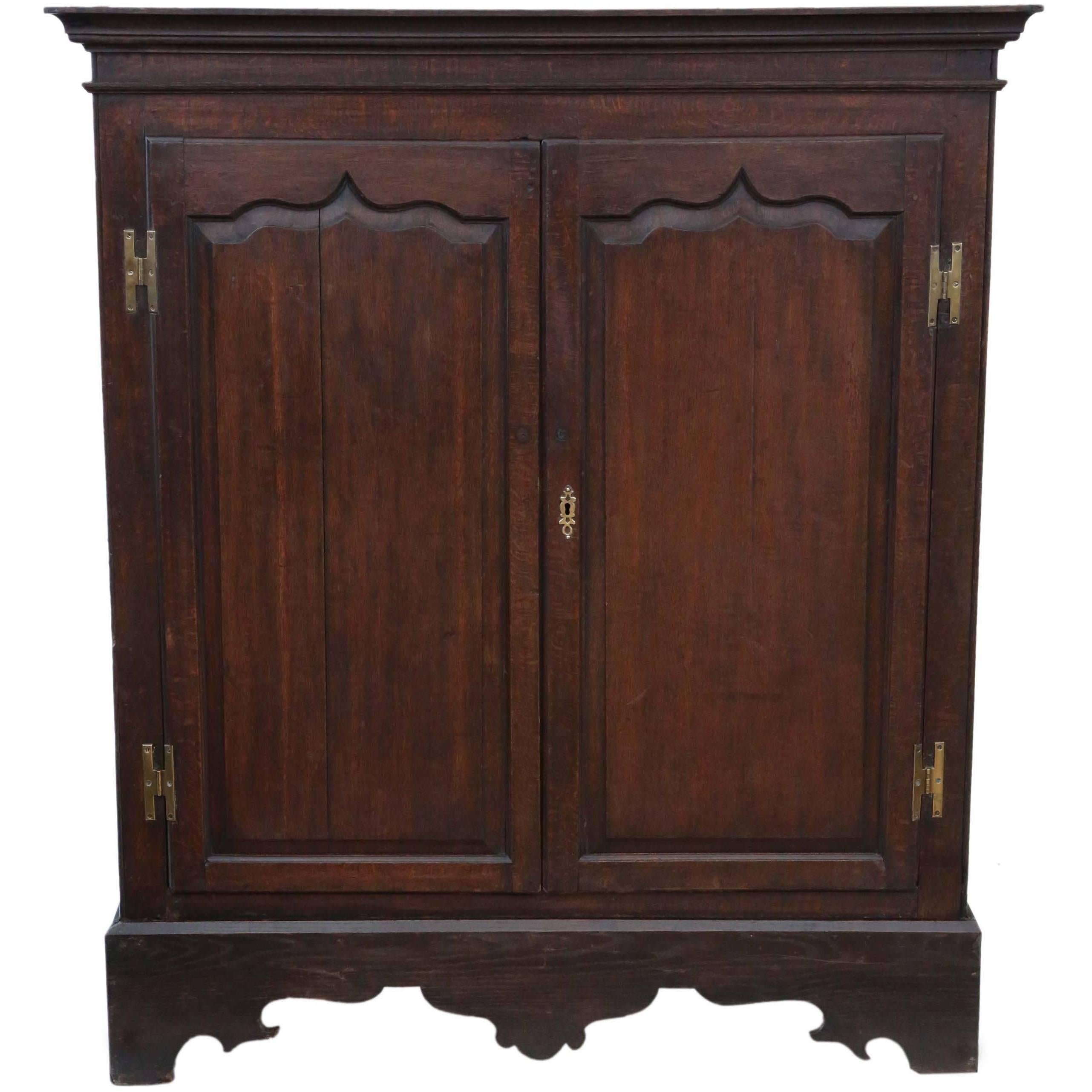 Antique Georgian Oak Hall Housekeeper
s Kitchen Larder Cupboard For Sale