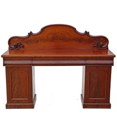 Antique Large Quality Victorian Flame Mahogany Sideboard Chiffonier Dresser