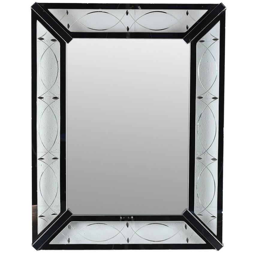 Vintage Modern-Style Rectangular Wall Mirror