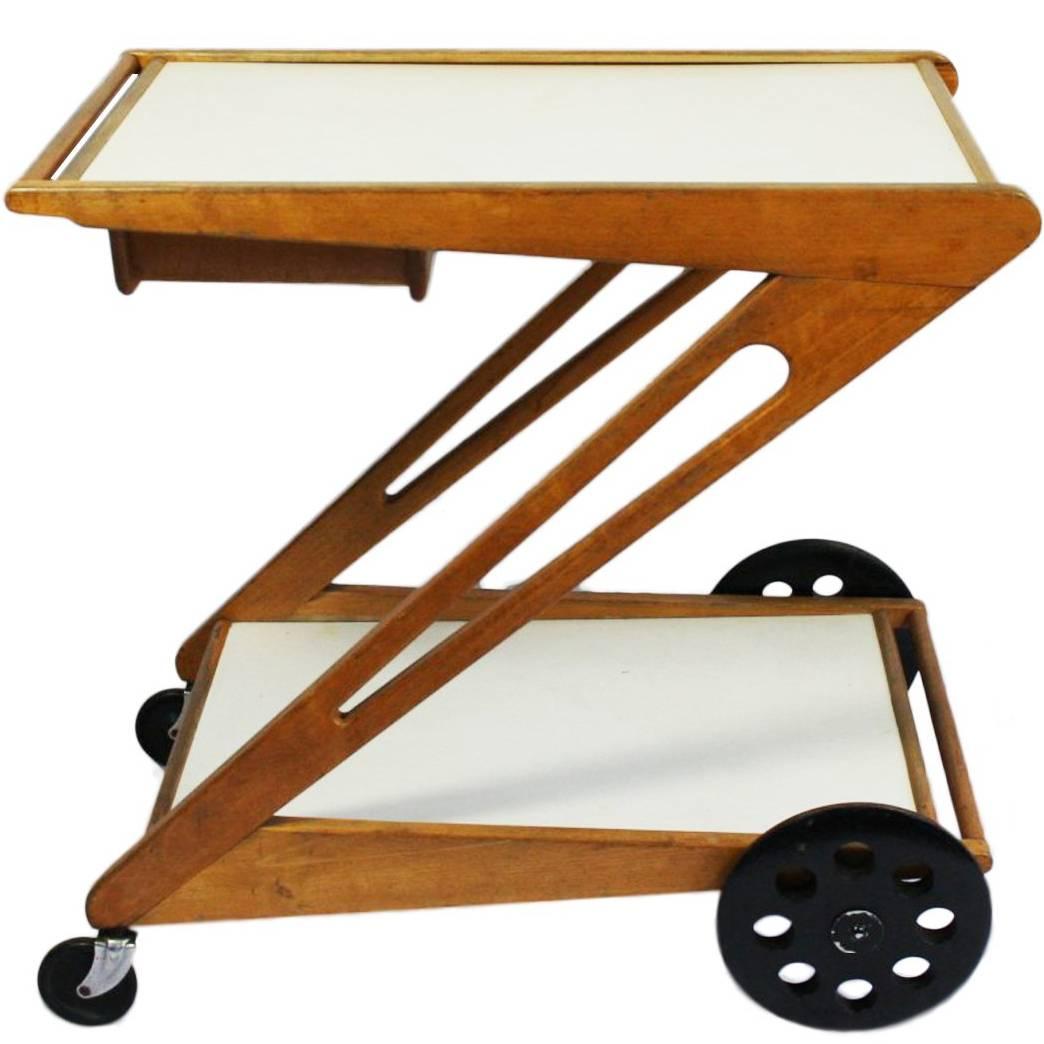 Early Mid-century Cees Braakman Serving Trolley for Pastoe For Sale