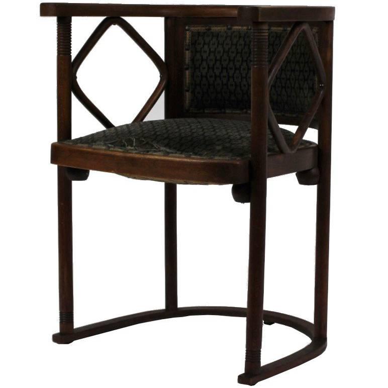Josef Hoffmann Fledermaus Chair, Model No. 728, J. & J. Kohn 1913
