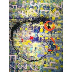 BK Adams, I Am Art "Brainiac" Mixed-Media on Canvas