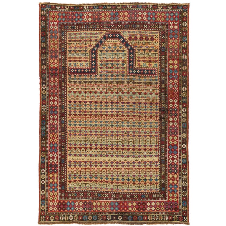 Antique Caucasian Shirvan Prayer Rug For Sale at 1stdibs
