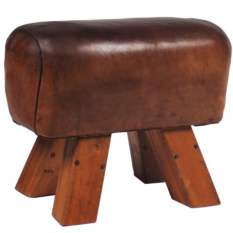 1950s Leather Gym Seat at 1stDibs