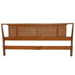 Vintage Midcentury Chin Hua Dunbar Style Cane Headboard