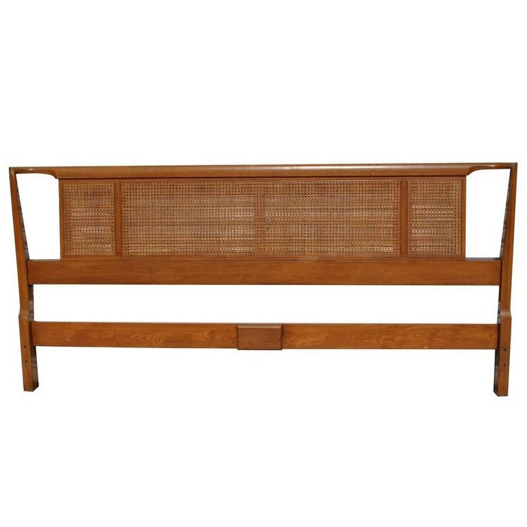 Vintage Midcentury Chin Hua Dunbar Style Cane Headboard at 1stDibs