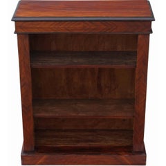 Antique Victorian Adjustable Mahogany Open Bookcase, circa 1890