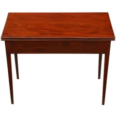 Antique Georgian circa 1800 Mahogany Folding Card Tea Console Table