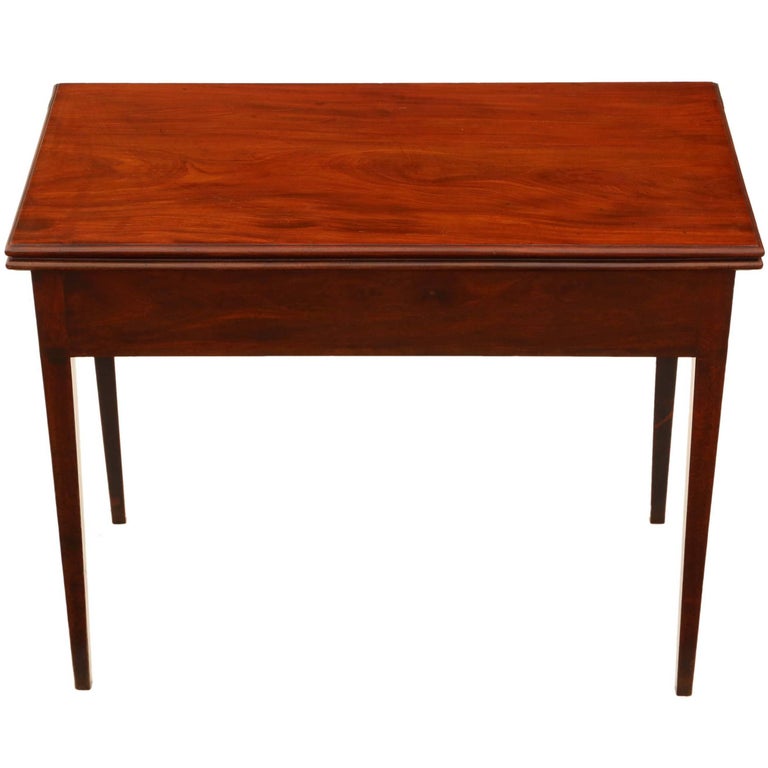 Tea Console Antique Georgian circa 1800 Mahogany Folding Card Tea Console Table For ...
