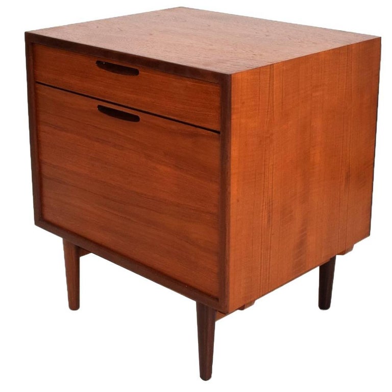 J Claussen Teak Nightstand Midcentury Danish Modern at 1stDibs
