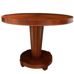 Mid-Century Modern Style Mahogany Round Table