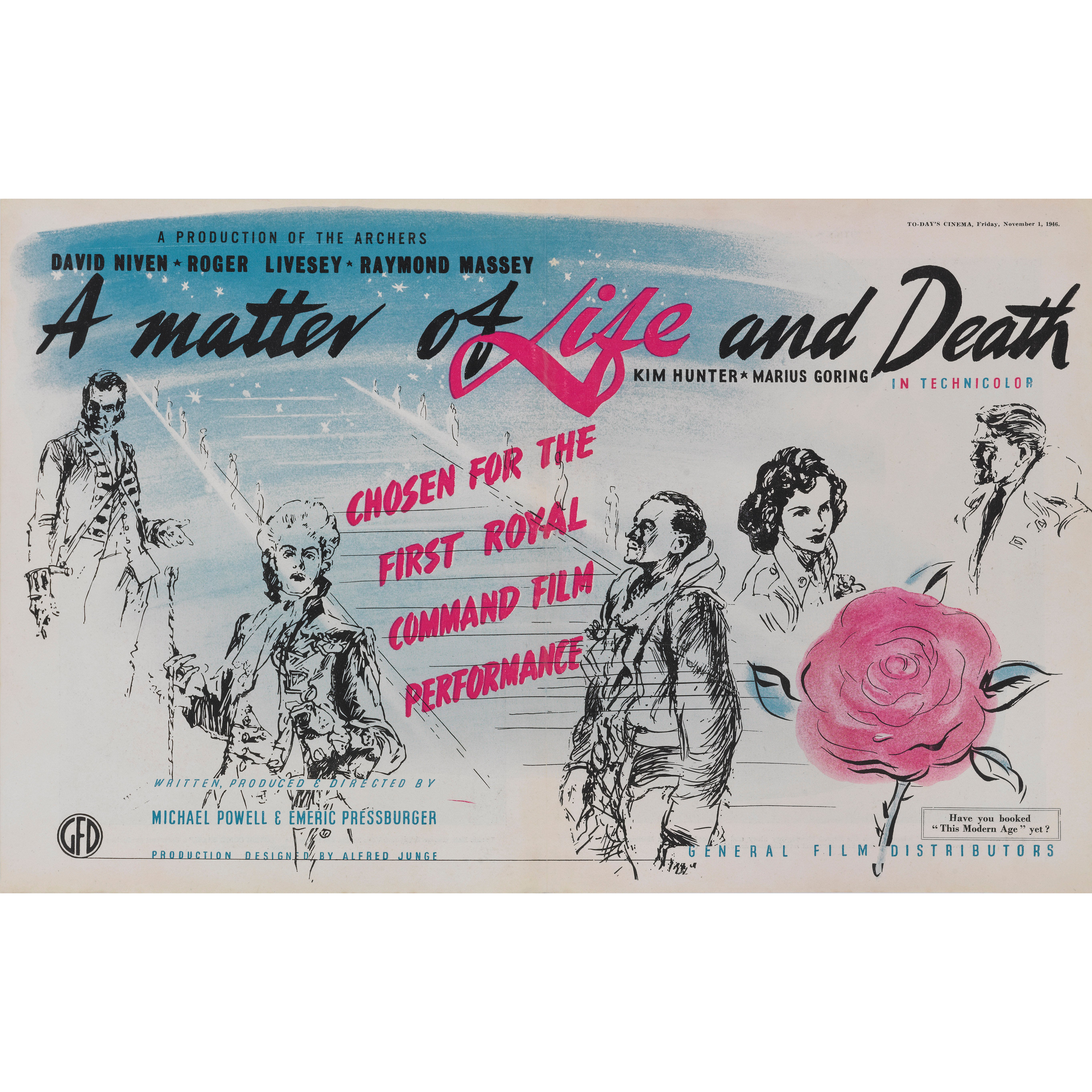 A Matter Of Life And Death Advertisement Poster For Sale At 1stdibs
