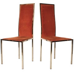 Midcentury Hollywood Regency Brass Dining Chairs