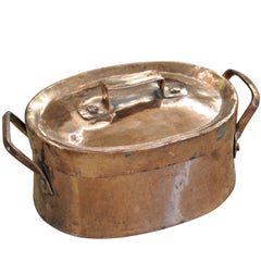 Französisch, 18. Jahrhundert Kupfer Eintopf Topf Kupfer Ware