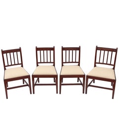 Antique Set of Four Georgian Mahogany Dining Chairs