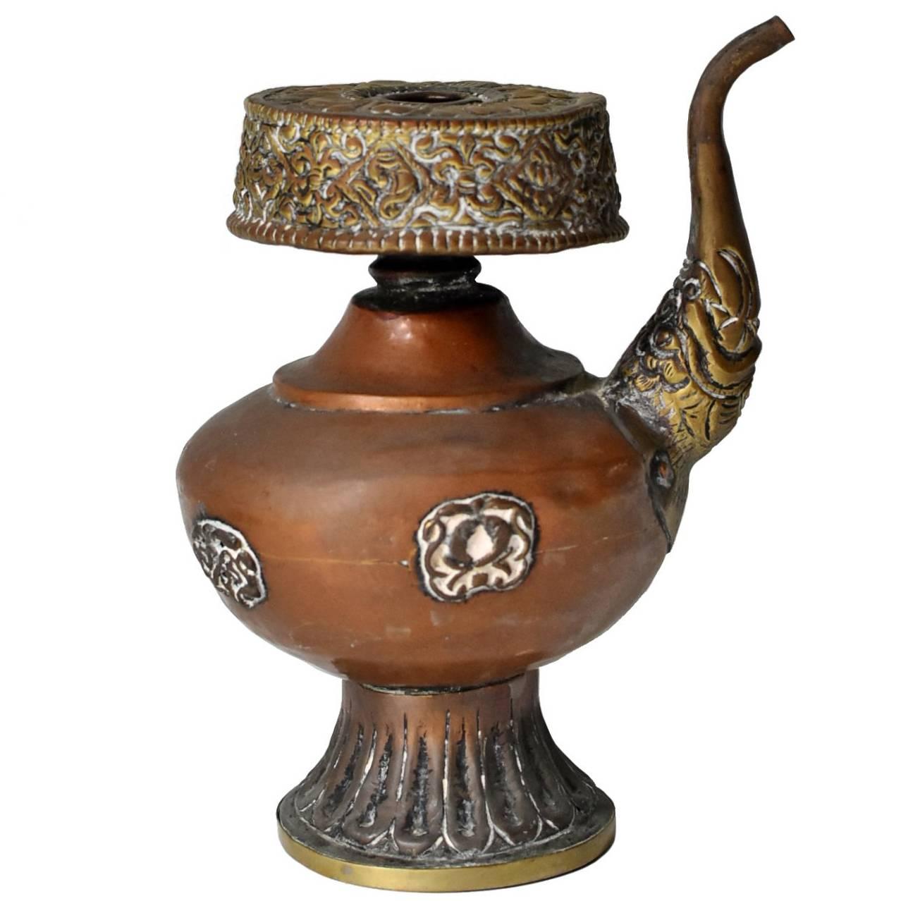 Antique Copper Tibetan Pot, Bhumba