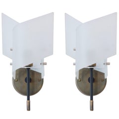 1950s Glass Bow Sconces
