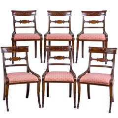 Antique Set of Six Classical Mahogany Dining Chairs, Phyfe Circle, New York, circa 1810