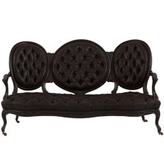French Black Settee
