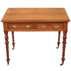Antique Quality Victorian Faded Mahogany or Satin Walnut Desk Writing Table