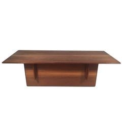 Frank Lloyd Wright Designed Walnut Coffee Table for Falling Water, circa 1997