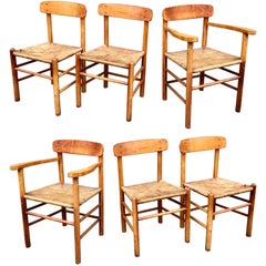 Set of Six Borge Mogensen Shaker Dining Chairs