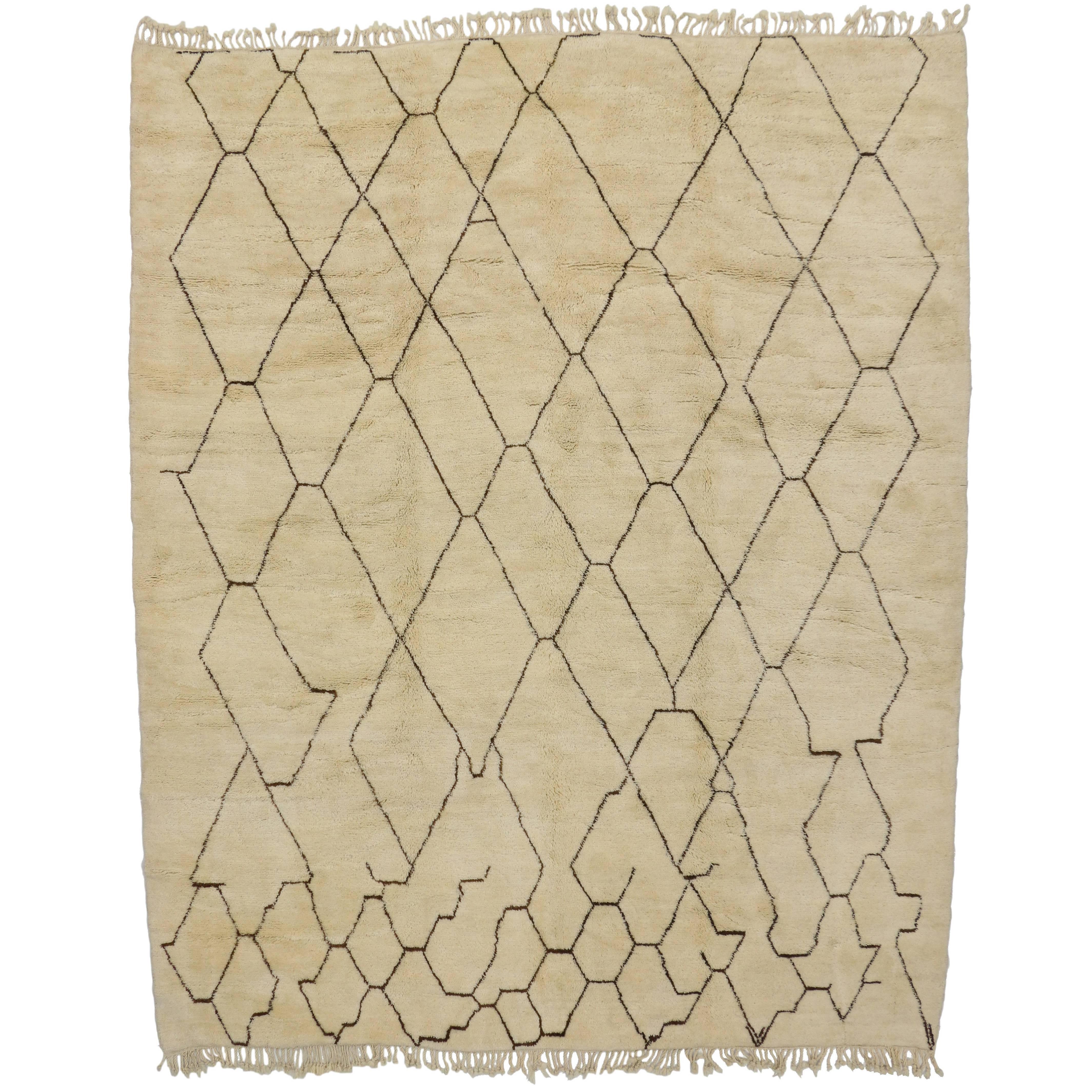 New Contemporary Moroccan Rug with Nomadic Style and Hygge Vibes