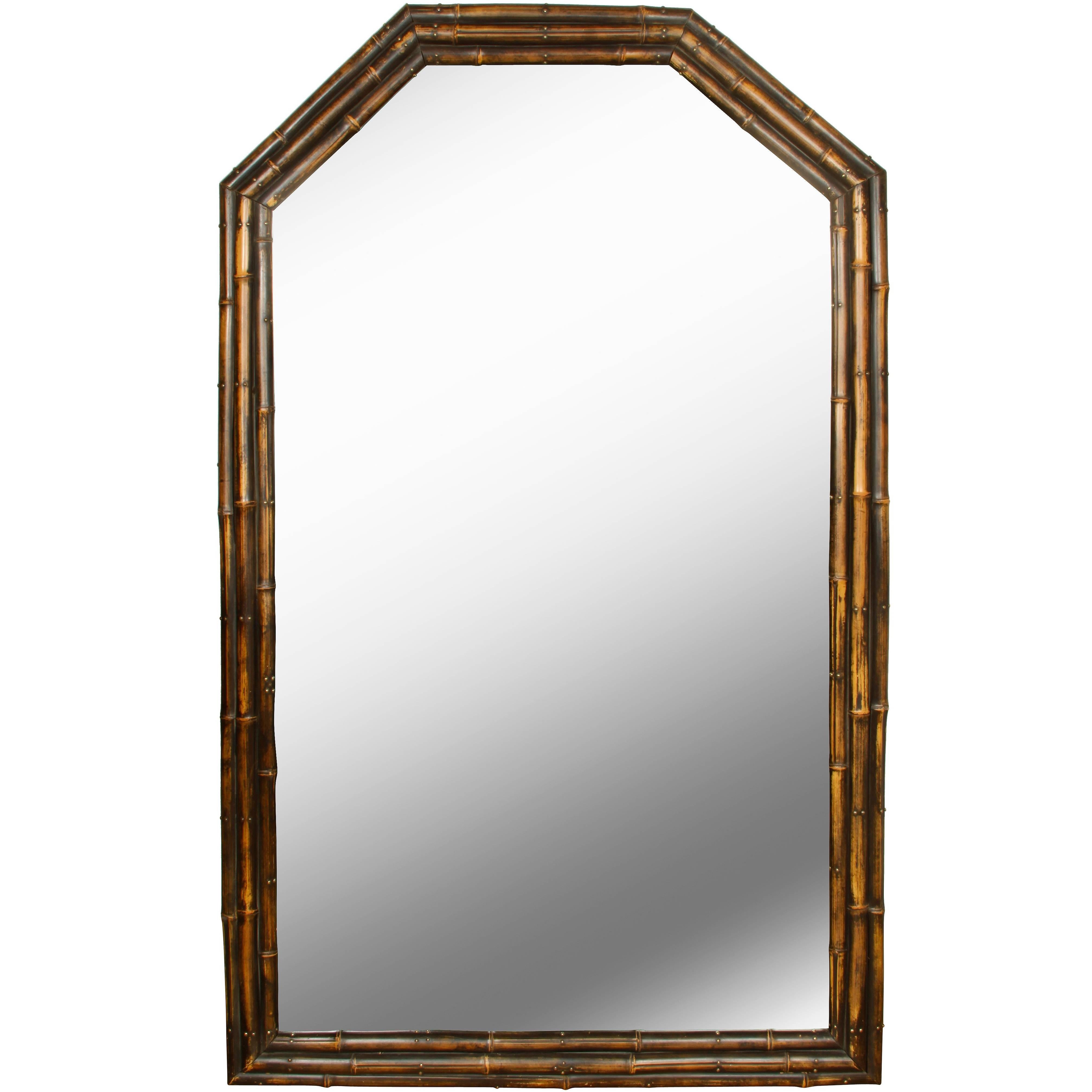 Vintage English Bamboo Mirror