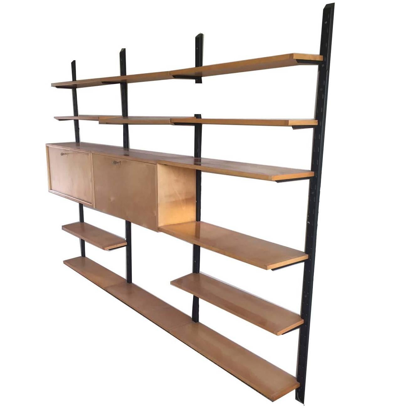 Cees Braakman for Pastoe “Birch Series” Style Wall System, Dutch, 1950s For Sale