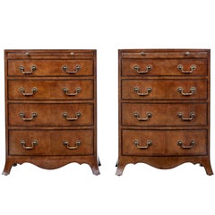 Pair of 20th Century Mahogany Bedside Chest of Drawers
