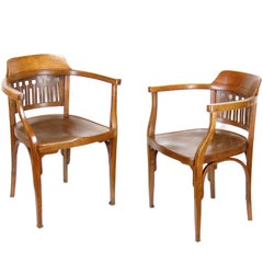 Pair of Art Nouveau Armchairs J&J Kohn Nr.714, 1906, Otto Wagner