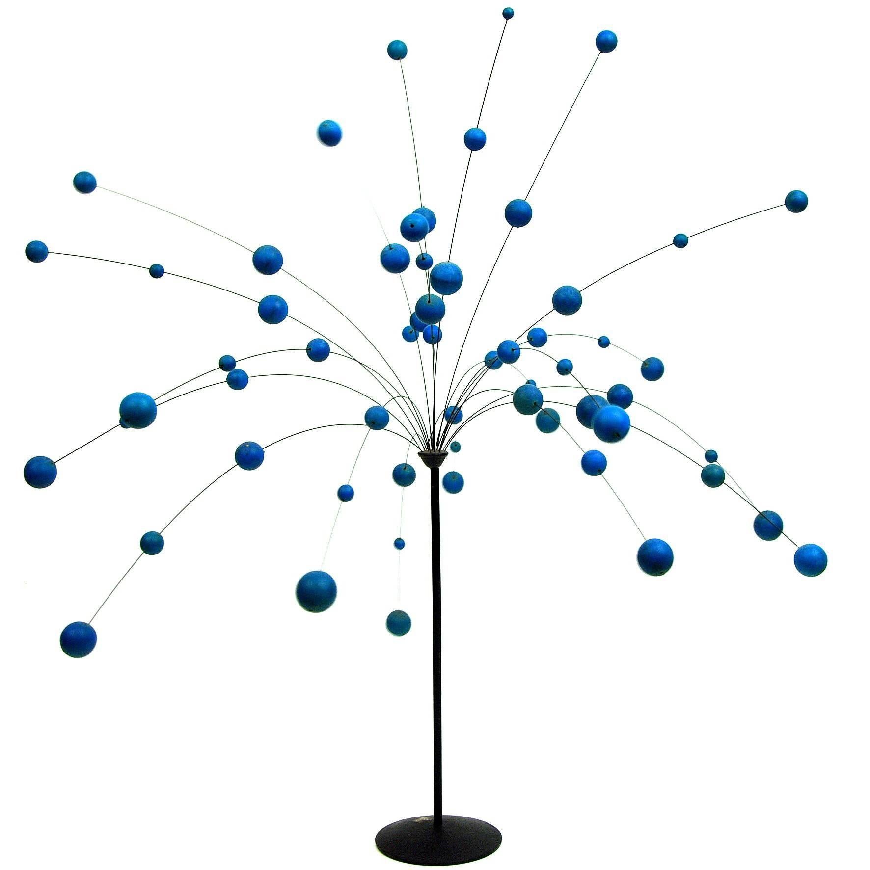 Laurids Lonborg for Scandia Design Blue Kinetic Ball Sculpture