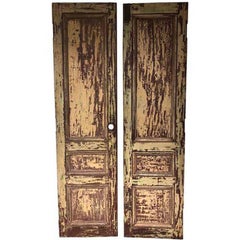 Pair of Rustic Mahogany Doors from La Casa Zaldivar, Pacheco in El Salvador