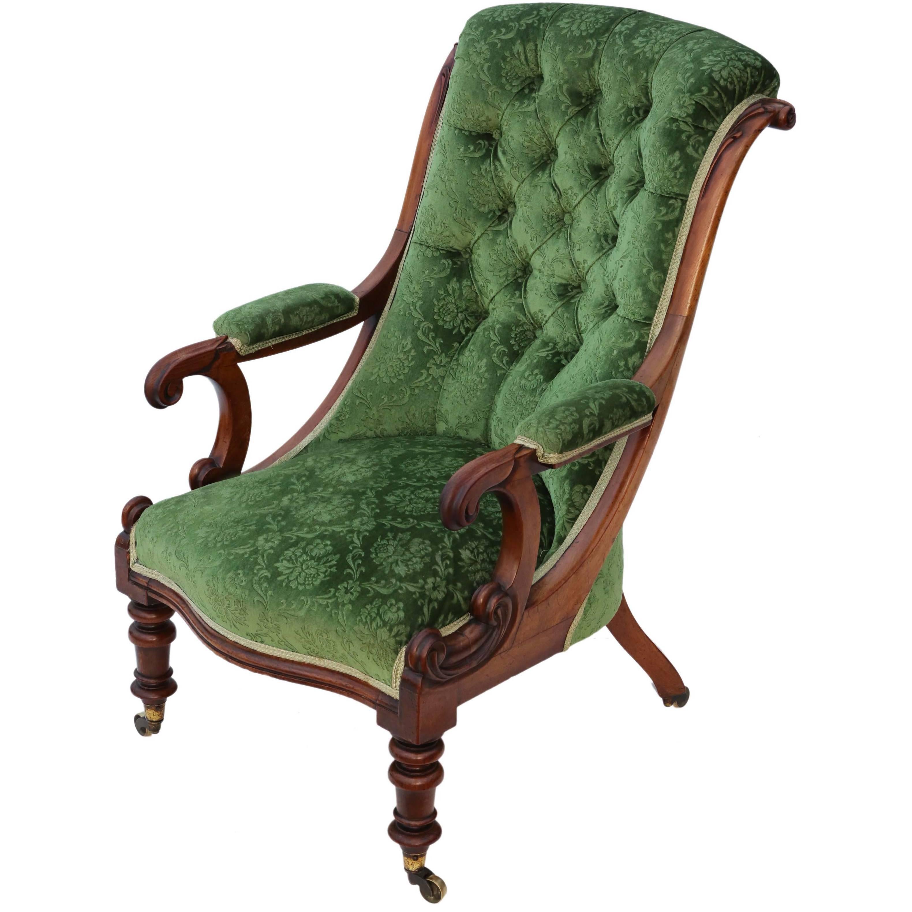 Antique Quality William IV Mahogany Library Armchair, circa 1830-1840 For Sale