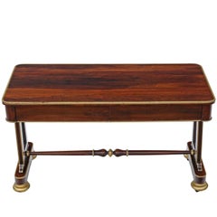Antique Regency circa 1825 Rosewood Library Desk Writing Table