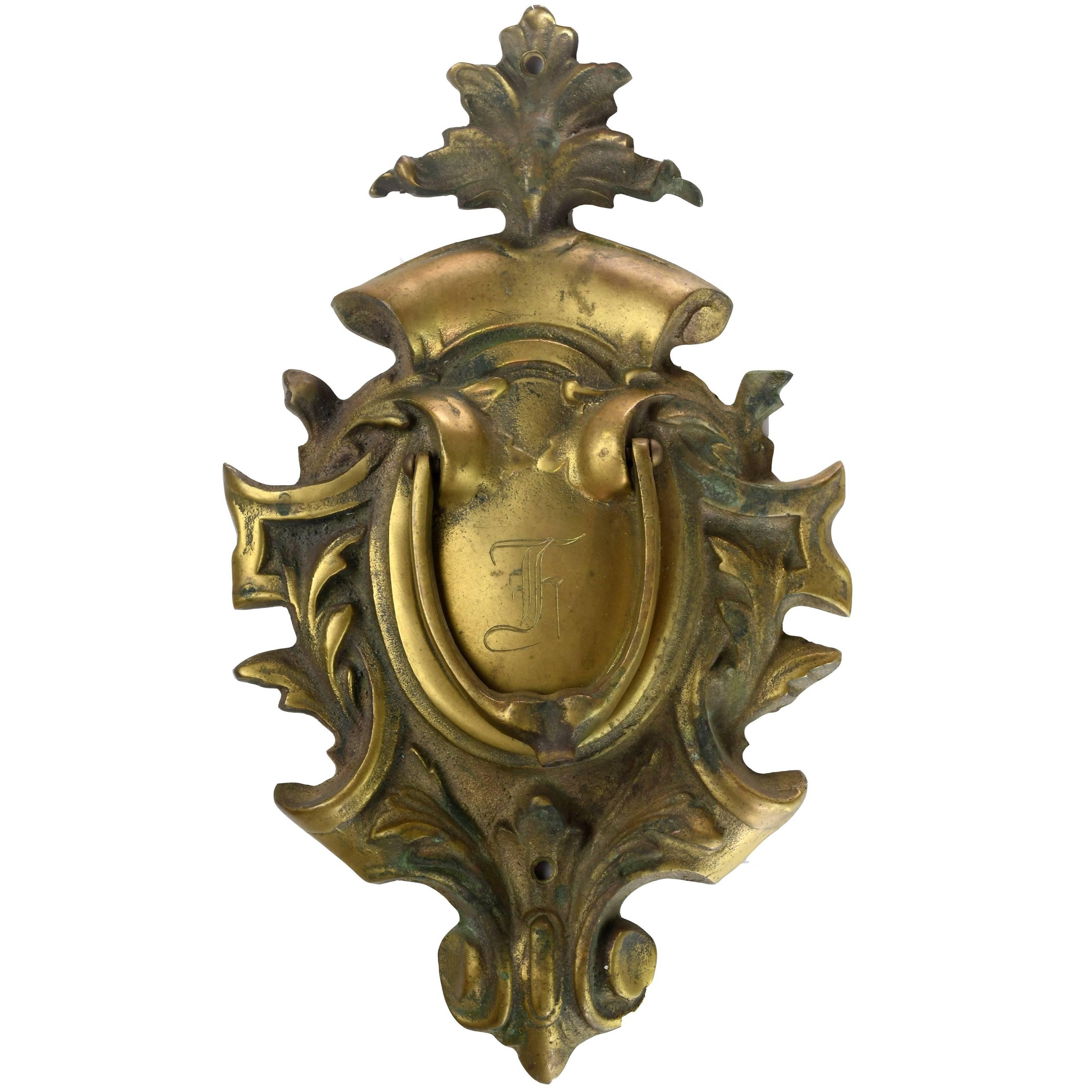 Cast Brass Victorian Door Knocker