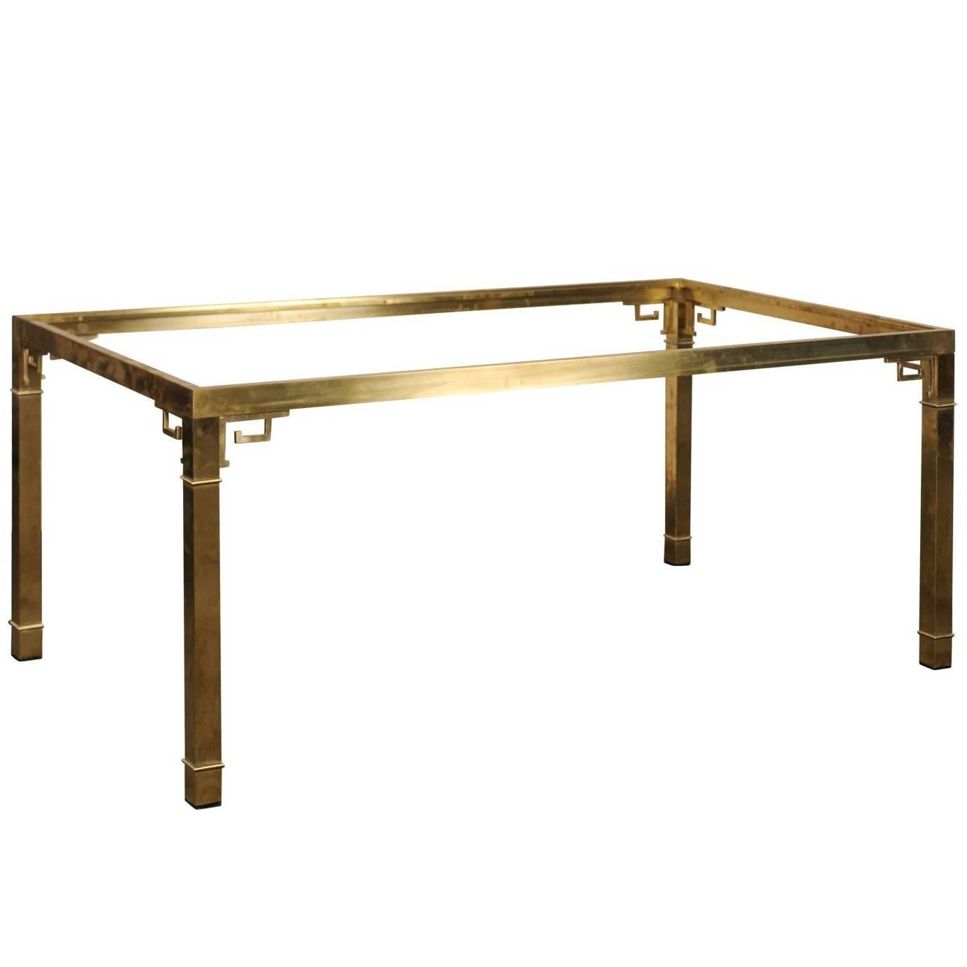Italian Brass Dining Table in the Style of Mastercraft, circa 1970s