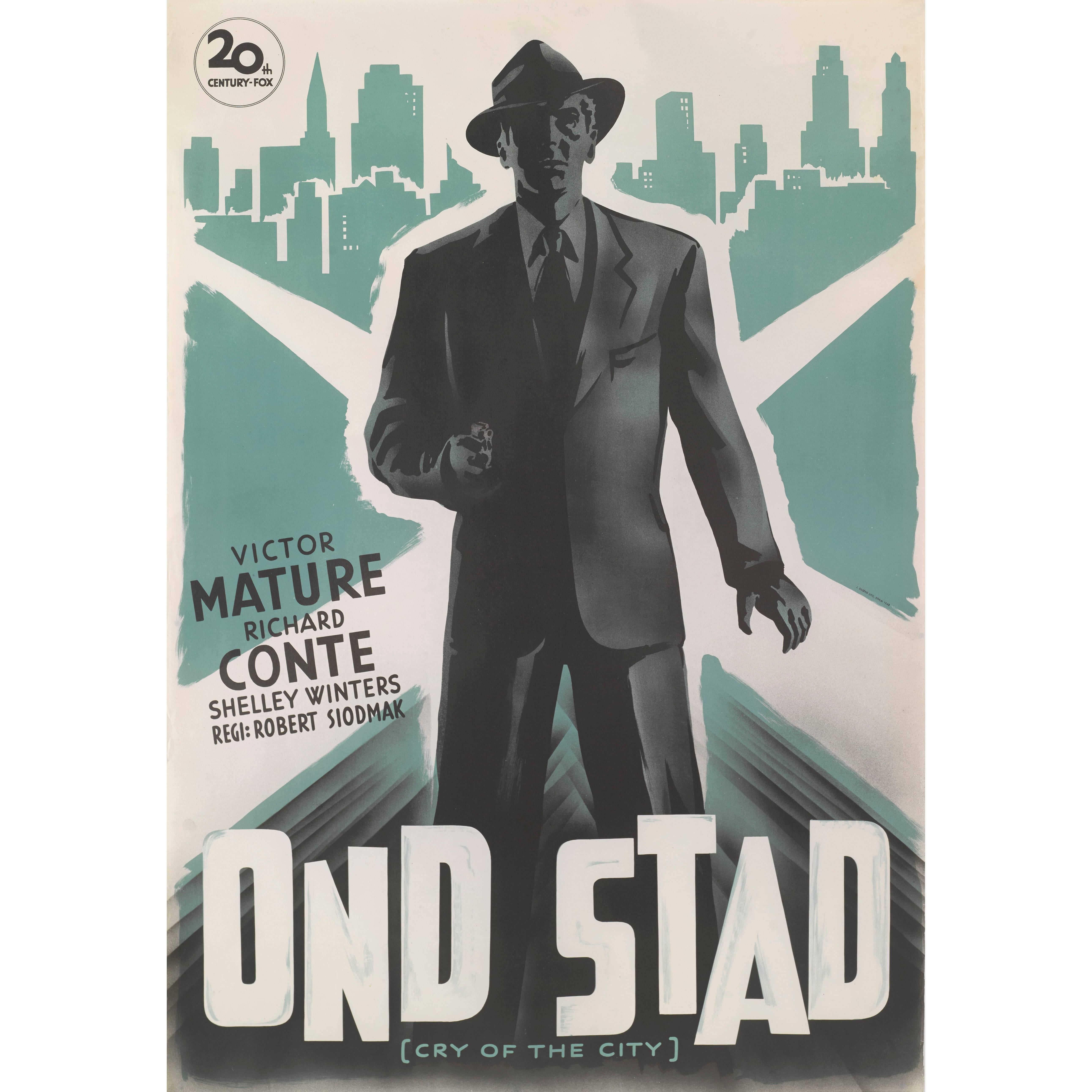 Affiche d'origine du film suédois « Croy of the City »