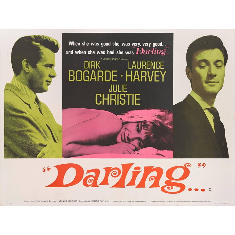 "Darling" Original British Movie Poster For Sale at 1stdibs