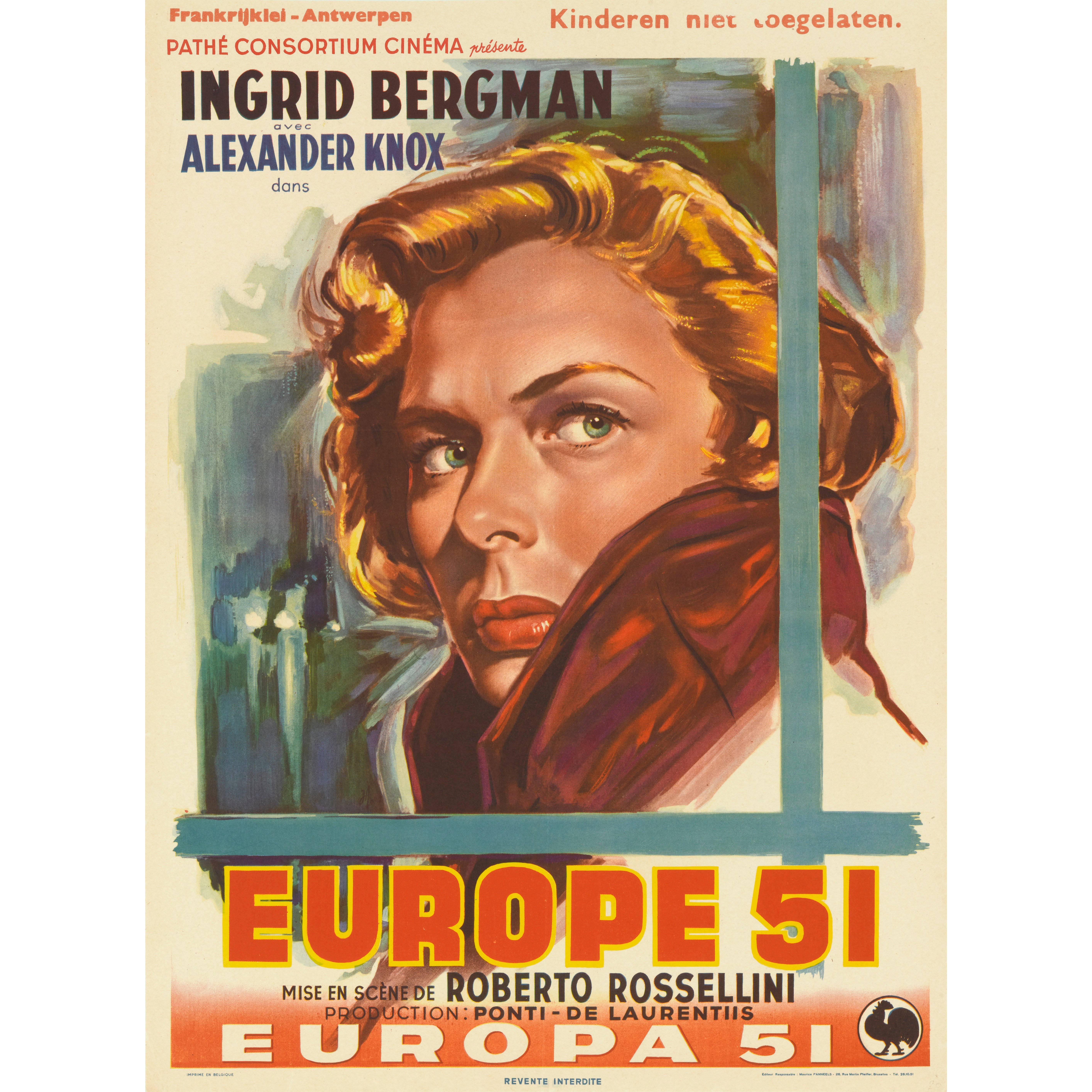 "Europe 51 / No Greater Love" Original Belgium Movie Poster