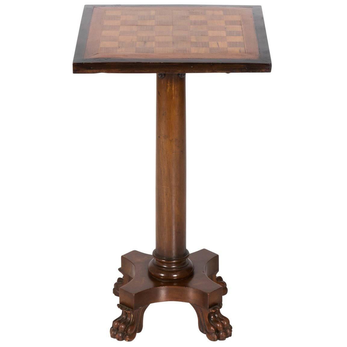 Checkerboard Pedestal Table