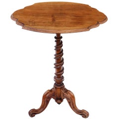 Antique 19th Century Victorian Walnut Quality Wine Table Side Occasional