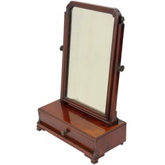 Antique Quality Georgian Mahogany Dressing Table Swing Mirror Toilet