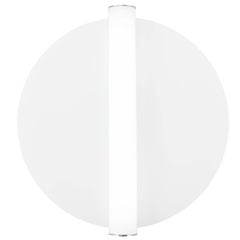 Minimalist Round Glass Wall Sconce with Glass Cylinder in Machined Aluminium