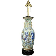 Large Chinese Export Vase Mounted as a Lamp