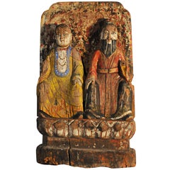 Late 19th Century, Wood, Couple of Dignitaries, Art of China