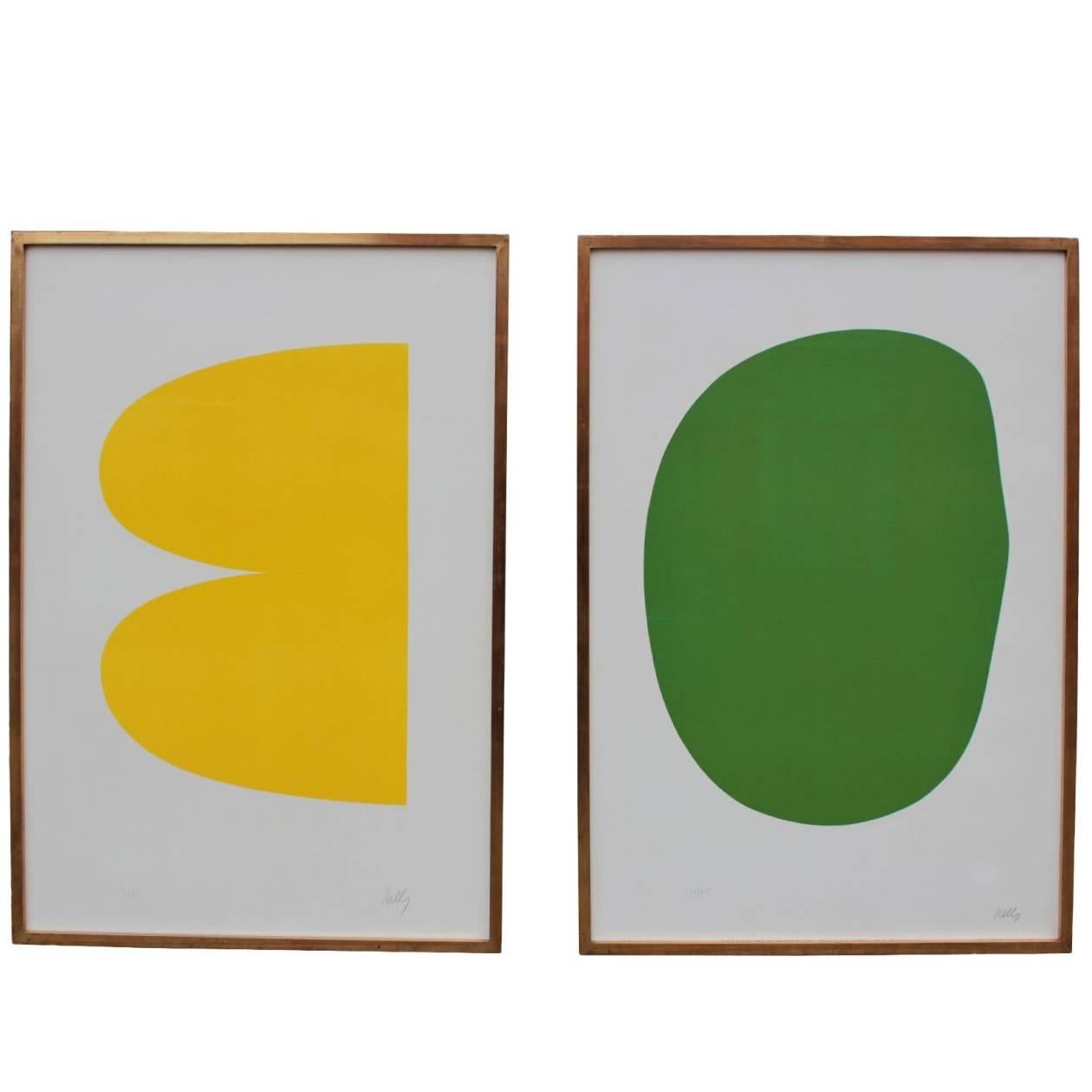 Two Lithographs by Ellsworth Kelly, Both 38/75